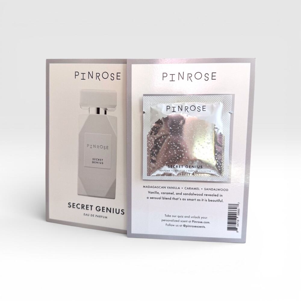 Pinrose Secret Genius Perfume Towlette Travel Sample Fragrance